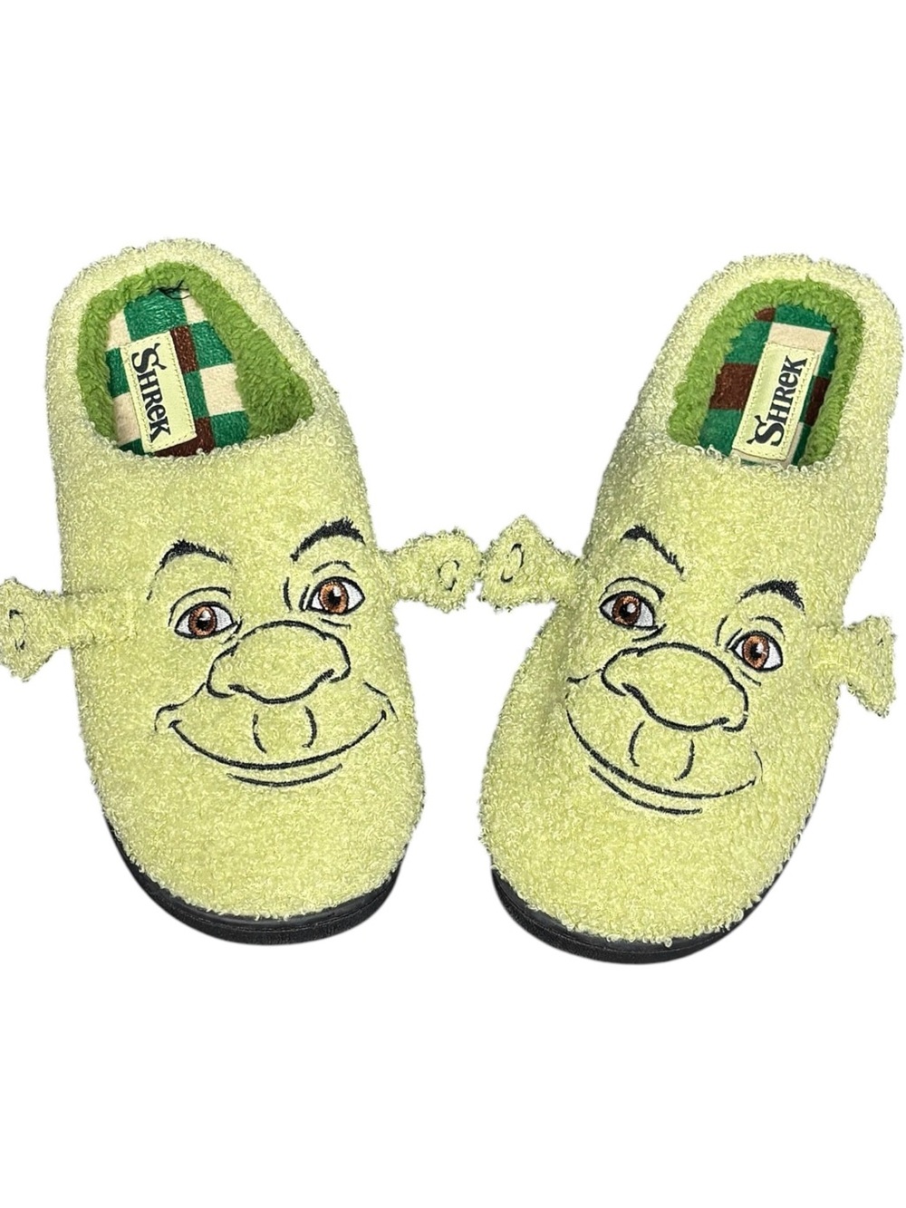 Worn Once! | Shrek | Bioworld Green Embroidered Big Face 3D Ear Fluffy Slippers